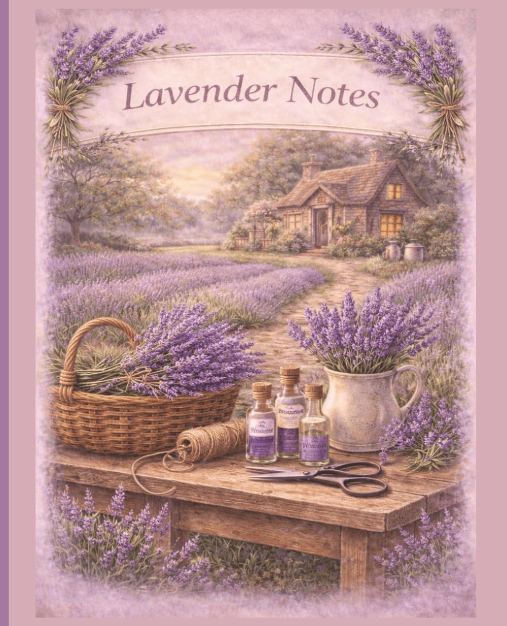 Lavender Notes: Cottagecore Floral Composition Notebook | 120 Page College Ruled Journal for Writing, School, and Daily Notes